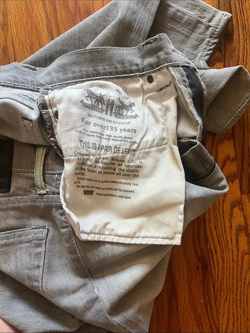 Slim Levi’s Light Gray Men's Jeans